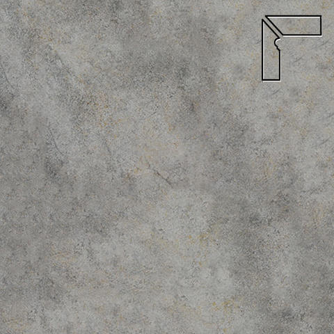 Interbau - Nature Art, Quarz grau/Серый, цвет 119 - Клинкерный плинтус ступени левый