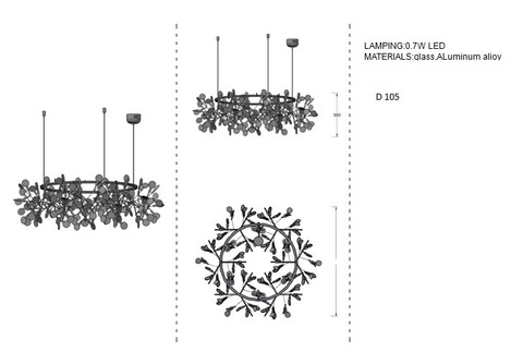 Люстра Heracleum the Big O Black