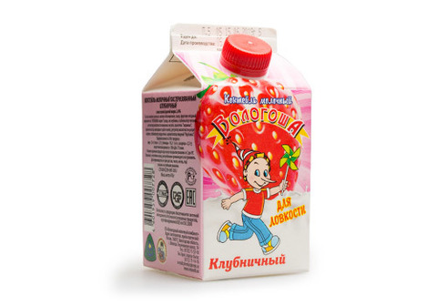 Коктейль молочный Вологоша  клубничный, 470г