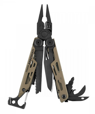 Мультитул Leatherman Signal Coyote 19 функций, коричневый (832404)