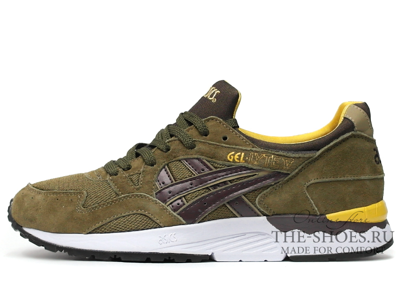 khaki asics