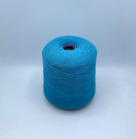 Бобинная пряжа (пр.Италия), 1500м/100гр, 80%шерсть, 20%полиамид, цвет- Лазурный меланж, арт.31661