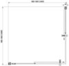 Aquanet NPE1142 Компл.2 - NPE1142 Душевая шторка DELTA CUBE (1000х1000х2000) нержавеющая сталь стекло прозрачное 8 мм (183843)