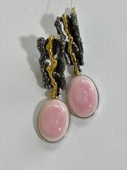 Пирит (серебряные серьги)