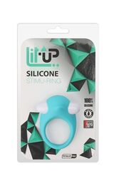 Голубое эрекционное кольцо LIT-UP SILICONE STIMU RING 6 - 