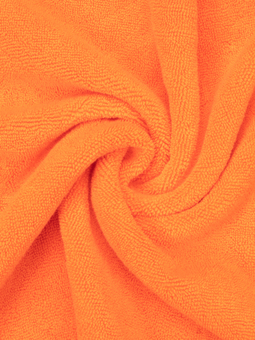 Полотенце махровое с объёмным жаккардовым рисунком «Таинственный Лес» оранжевого цвета