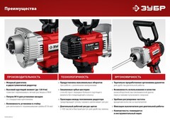 ЗУБР 1100 Вт, М14, дрель-миксер (МР-1100)