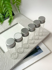 Баночки-бутылочки прозрачные, завинчивающиеся, 15 мл, 7*2,2*2,2 см, набор 6 штук