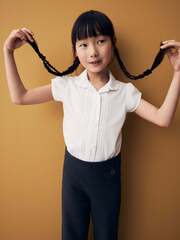 Блуза с коротким рукавом школьная для девочки Next Q76-795, Белый