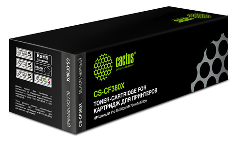 Картридж лазерный Cactus CS-CF380X CF380X черный (4400стр.) для HP LJ Pro M476dn, M476nw, M476dw