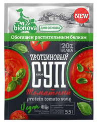 Крем-суп протеиновый быстрого приготовления Bionova, томатный, 20 г