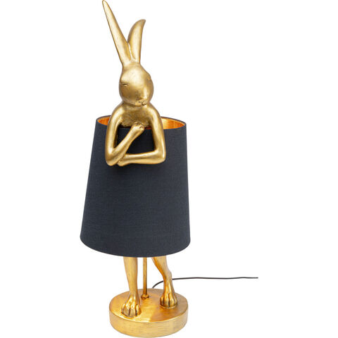 Светильник настольный Animal Rabbit Gold/Black 68 см