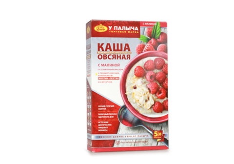 Каша овсяна с малиной У Палыча, 175г