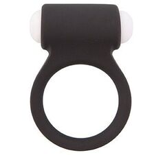 Чёрное эрекционное виброкольцо LIT-UP SILICONE STIMU RING 3 BLACK - 