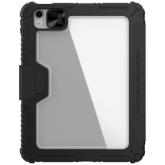 Чехол книжка черного цвета от Nillkin для iPad 10.9 с 2022- года и iPad 11 (A16) с 2025-, серия Bumper Pro, с защитной шторкой для камеры