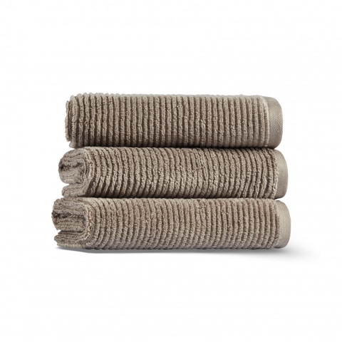 Полотенце 33x33 L'appartement Slim Ribbed cabble stone серо-коричневый