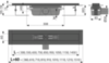 Водоотводящий желоб с порогами для перфорированной решетки, черный-мат, арт. APZ1BLACK-850 AlcaPlast