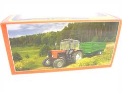 Tractor MTZ-82 Belarus plastic with Trailer Agricultural 1:43 Agat Mossar Tantal