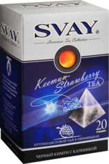 Чай Svay Keemun-Strawberry черный крупнолистовой с клубникой в пирамидках (20 пирамидок по 2,5 гр.)