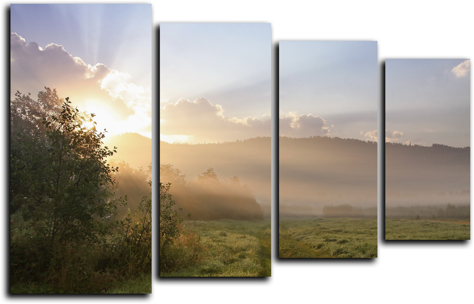 Природа Модульная картина "Утренние лучи" М554.png