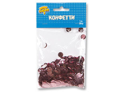 Конфетти фольга Круг, Розовое золото, 1 см, 20 г