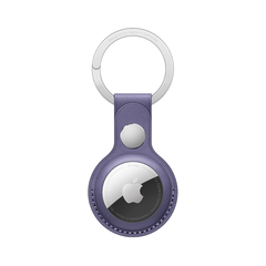 Кожаный брелок с заводным кольцом Apple Leather Key Ring для AirTag, Wisteria (Сиреневая глициния)