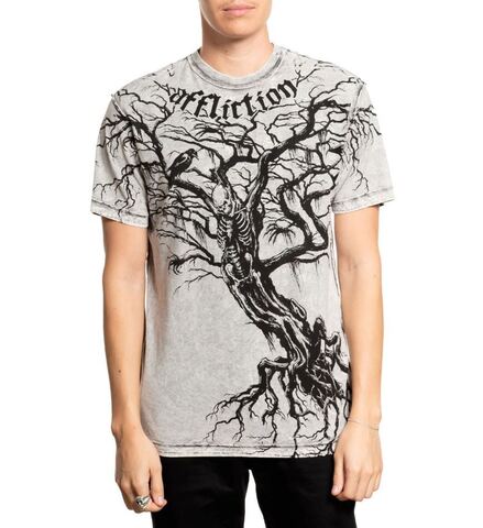 Affliction | Футболка двусторонняя мужская Catharsis Reversible Tee A27827 обратная сторона перед