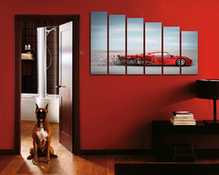 Модульная картина "Красный Автомобиль"