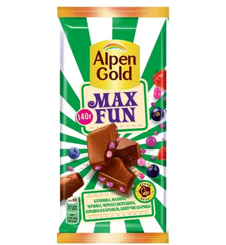 ALPEN GOLD MAXFUN 140гр Клубника-Малина-Черника