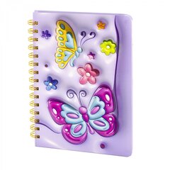 Блокнот 14,5 см * 21 см, гребень, Alingar, ламинация, конгрев, эффект 3D, клетка, 80 л., &quot;Бабочки&quot;