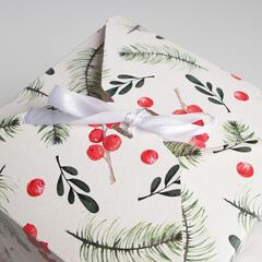 Коробка сборная одиночная куб, «С Новым годом», 18*18*18 см