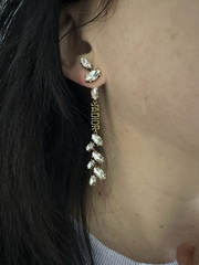 Серьги длинные style by DIOR цвет бронза