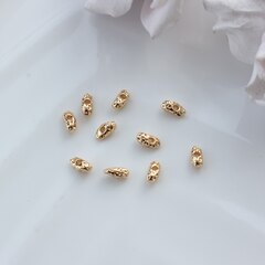 Бусина разделитель (спейсер) фриформ, 7*3 мм, позолота, 10 штук, Р083