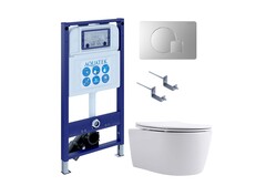 Aquatek SET Aquatek ЕВРОПА New-068 4в1 SET Aquatek ЕВРОПА New-068 4в1 (рама Aquatek INS-0000025 +крепление KKI-0000002 +кнопка KDI-0000068 +унитаз AQ1106L-00 +тонкое сиденье с механиз) фото