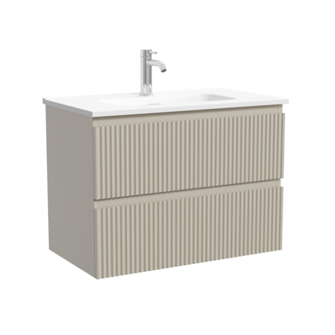 Sancos SNR70/39CE Тумба подвесная SANCOS Snob R 690х390х500, c двумя ящиками оснащенными доводчиками, Beige Soft , арт.SNR70/39CE