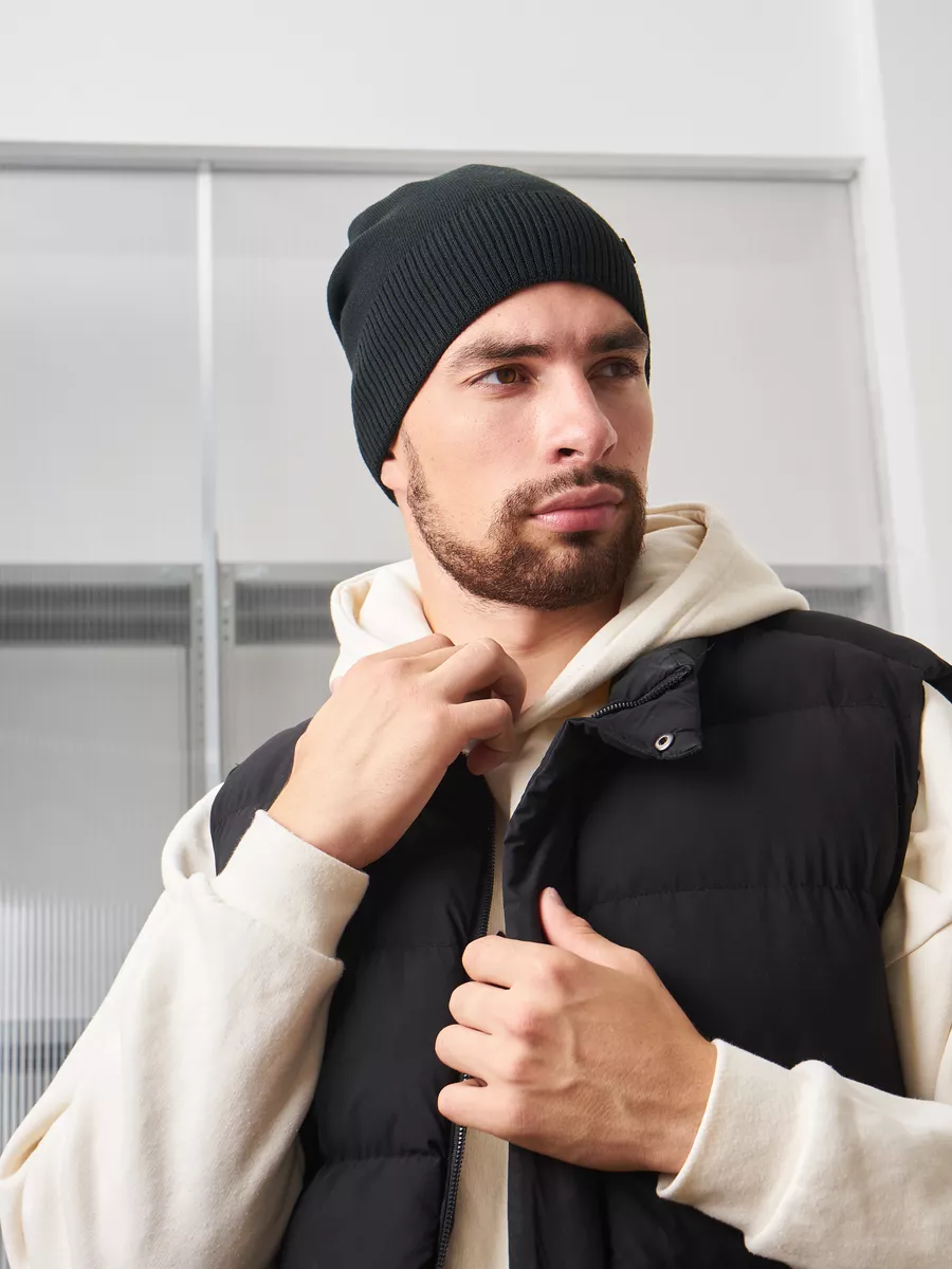 Шапка бини зимняя весенняя с флисом