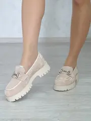 Лоферы женские зимние натуральная замша