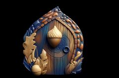 Силиконовый молд № 428 Дверь ( серия домики для гномов и фей)