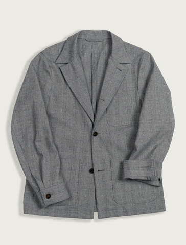 Пиджак-рубашка Glen Check (в клетку) серо-синий