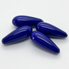 &quot;Майорка&quot; полупросверленная, цвет синий, 20*8 мм, цена за 1 шт