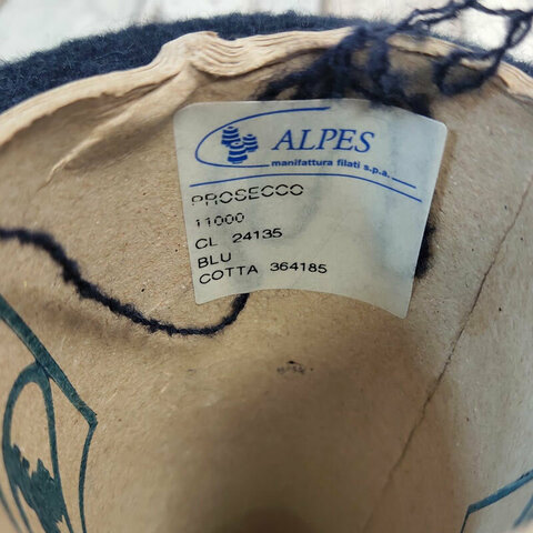 Букле-стрейч с альпакой ALPES / PROSECCO 1100 темно-синий