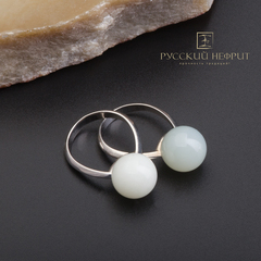 Кольцо Perlus. Белый нефрит. Бриле