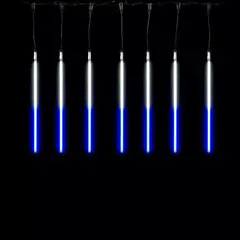Гирлянда Тающие Сосульки 10*0.8 м., 24V., 720 Бело-Синих Светодиодов, Провод Черный ПВХ, IP55, коннектор, LTC (CCL720-10-1WB)