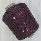Пряжа Shine Paillettes 63110 черный глянец на вине