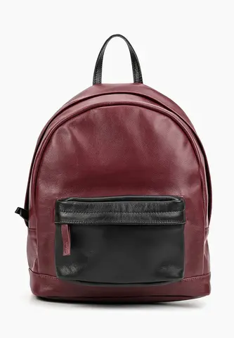 рюкзак закругленный бордо с черными вставками