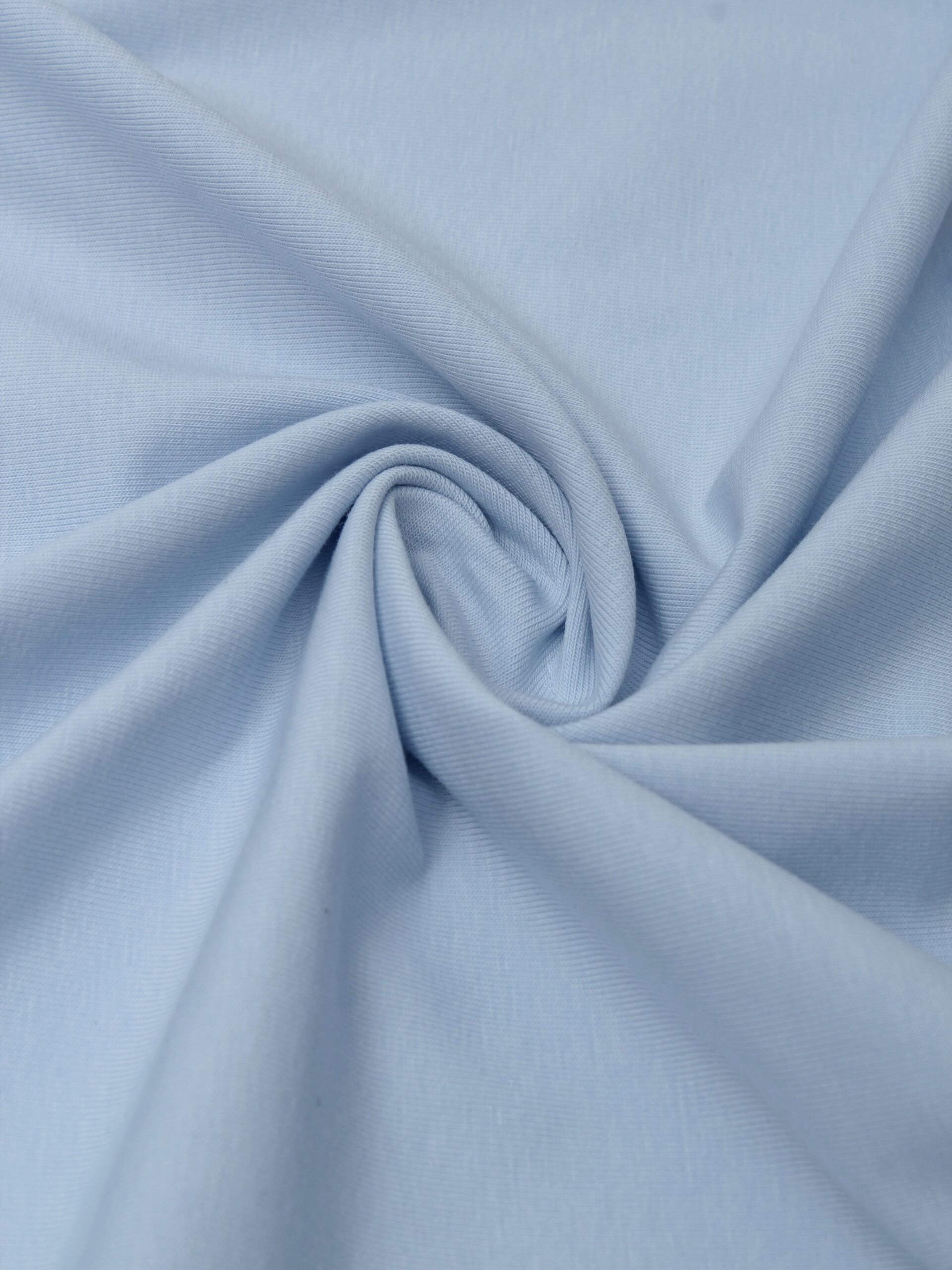 Кулирка нежно-голубая хлопковая с лайкрой отрезами