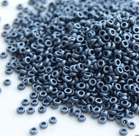 SPR-2001 Бисер-разделитель 2.2*1мм оружейная сталь, матовый / Spacer beads 2.2*1mm matted gunmetal