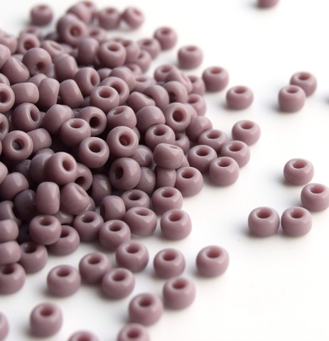 6/0 RR-0410 Бисер круглый Миюки Сирень непрозрачный /Miyuki round 6/0 Opaque mauve