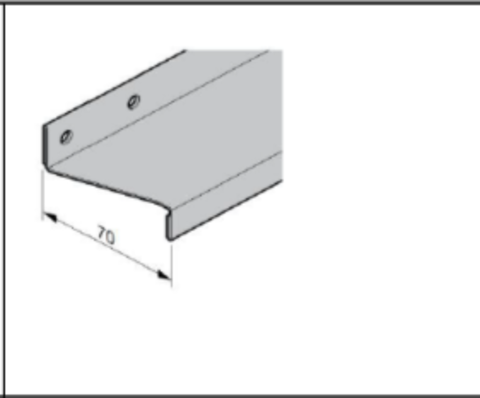 Ребро Жесткости полотна ворот 70, перфорированное.