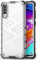 Чехол для Samsung Galaxy A70 ударопрочный в прозрачном корпусе от Caseport, серия Honey